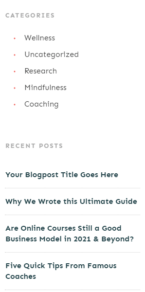 sidebar - Categories-&-Posts
