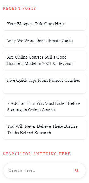 sidebar - Dynamic-Lists
